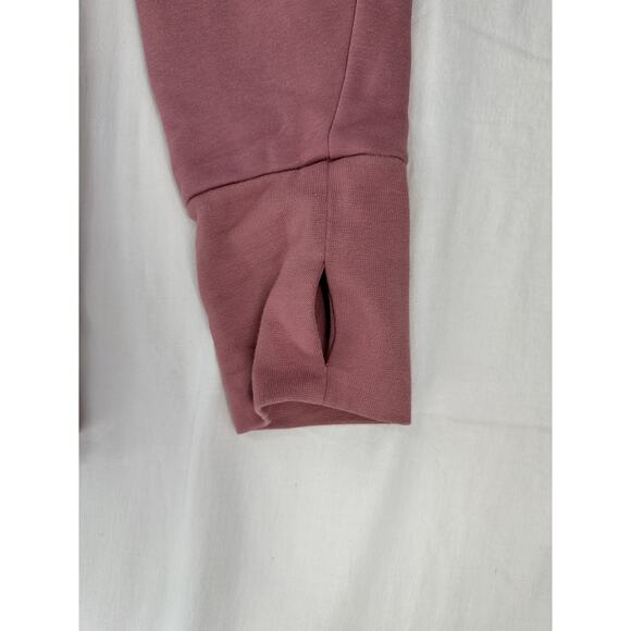 Fabletics Mock Neck Sweatshirt Pink Pockets Gym Workout Yoga Thumb Holes - Picture 5 of 6